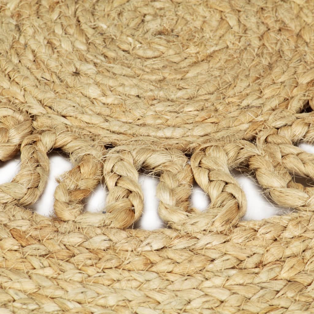 vidaXL Tapis fait à la main Jute tressée 120 cm
