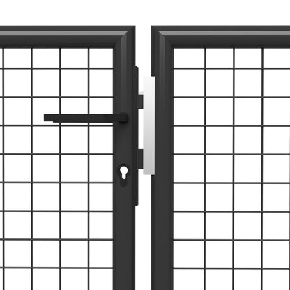 vidaXL Portillon Acier 350x75 cm Anthracite