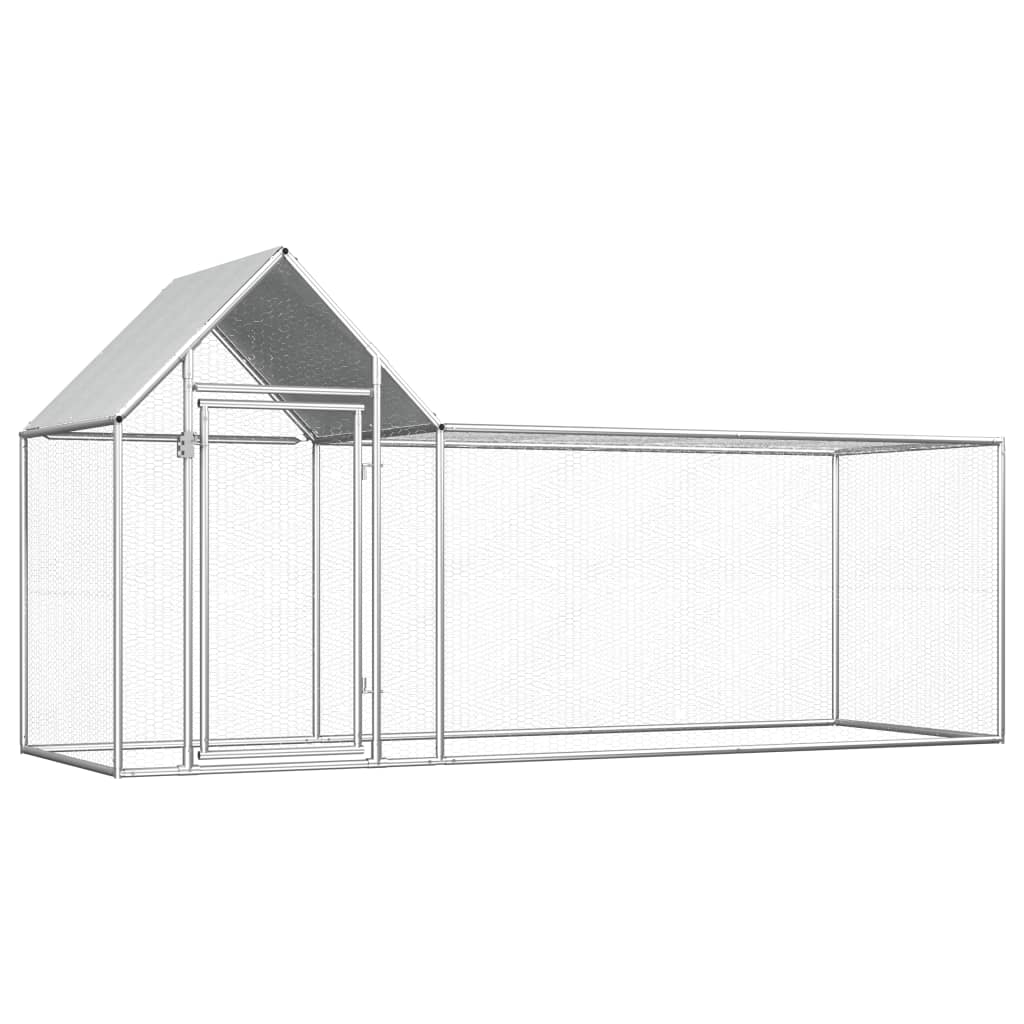 vidaXL Poulailler 3 x 1 x 1,5 m Acier galvanisé