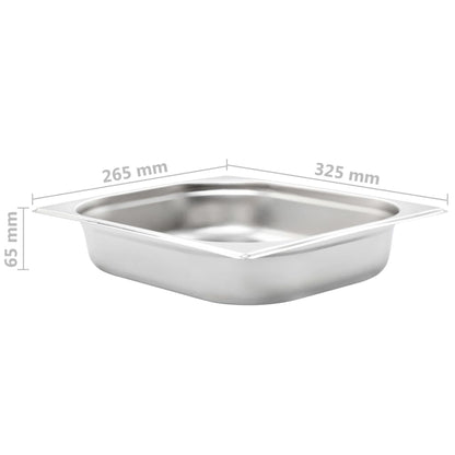 vidaXL Récipients Gastronorm 4 pcs GN 1/2 65 mm Acier inoxydable
