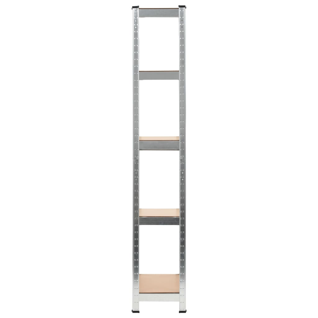 vidaXL Étagère de rangement 5 niveaux Argenté Acier et bois ingénierie