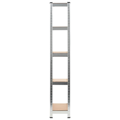 vidaXL Étagère de rangement 5 niveaux Argenté Acier et bois ingénierie
