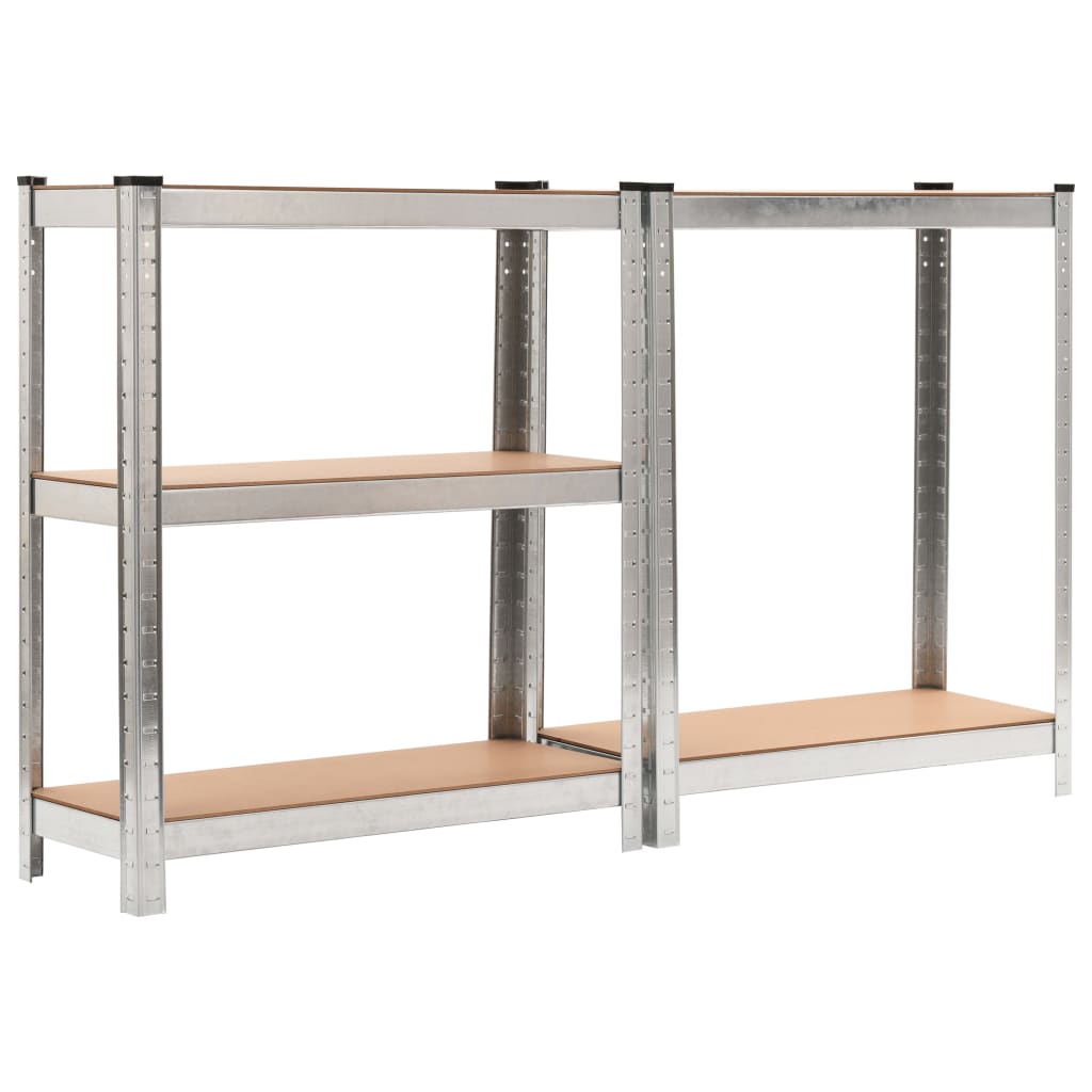 vidaXL Étagère de rangement 5 niveaux Argenté Acier et bois ingénierie