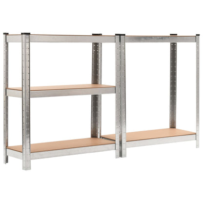 vidaXL Étagère de rangement 5 niveaux Argenté Acier et bois ingénierie