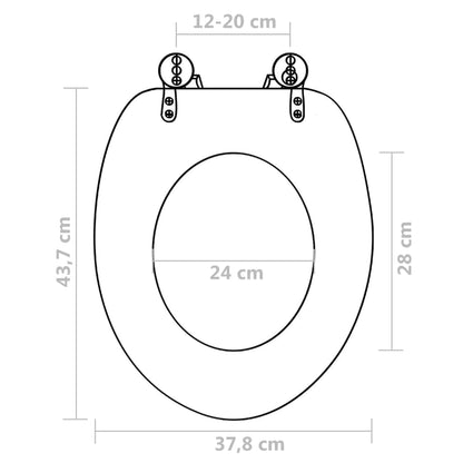 vidaXL Sièges de toilette avec couvercles 2 pcs MDF Dauphin