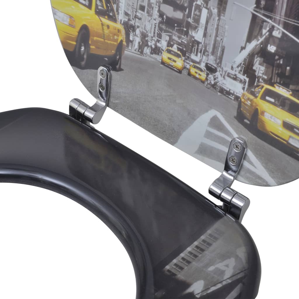 vidaXL Sièges de toilette avec couvercles 2 pcs MDF New York