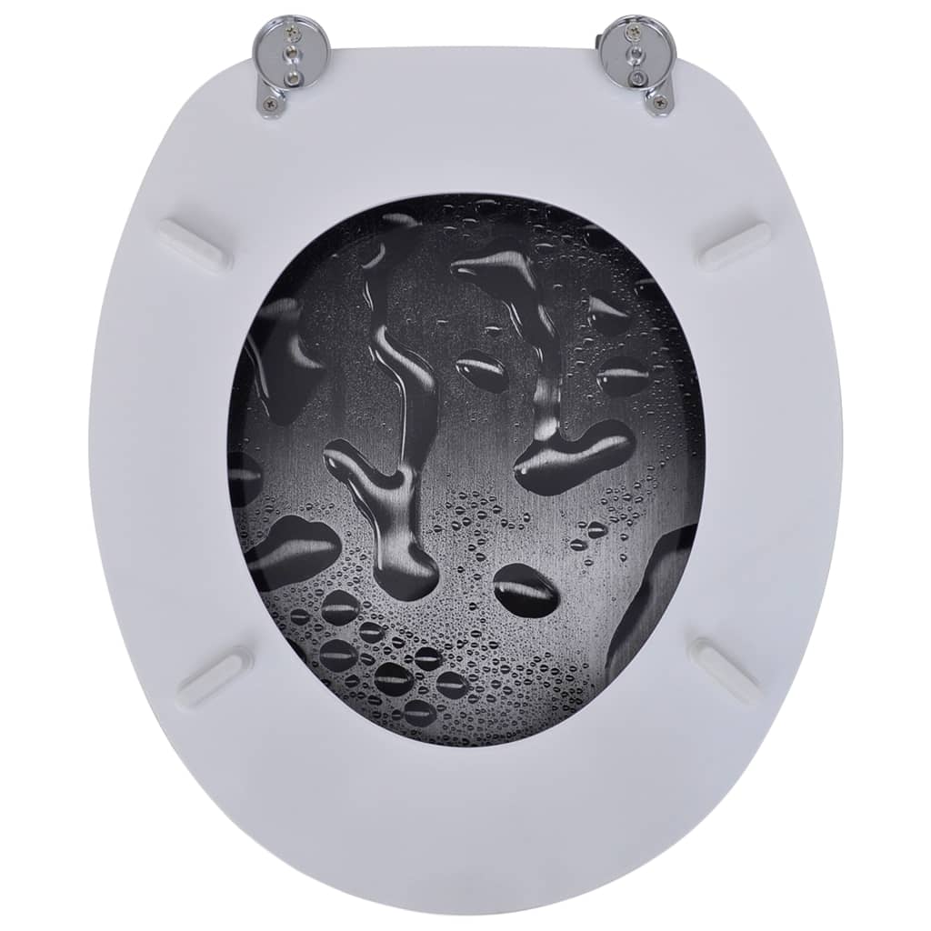 vidaXL Sièges de toilette avec couvercles 2 pcs MDF Goutte d'eau
