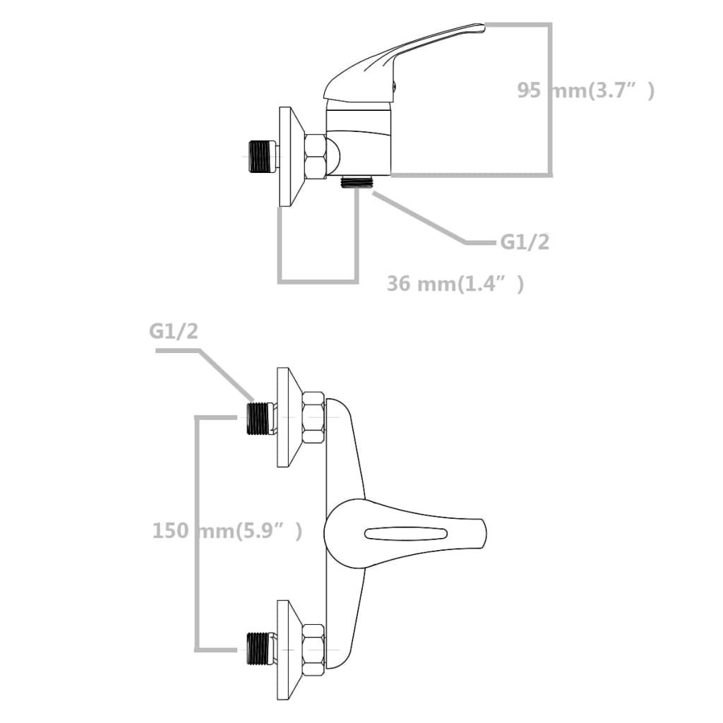vidaXL Kit de douche 2 pcs