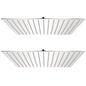vidaXL Pomme de douche plongeante 2 pcs Acier inoxydable 40x40 cm