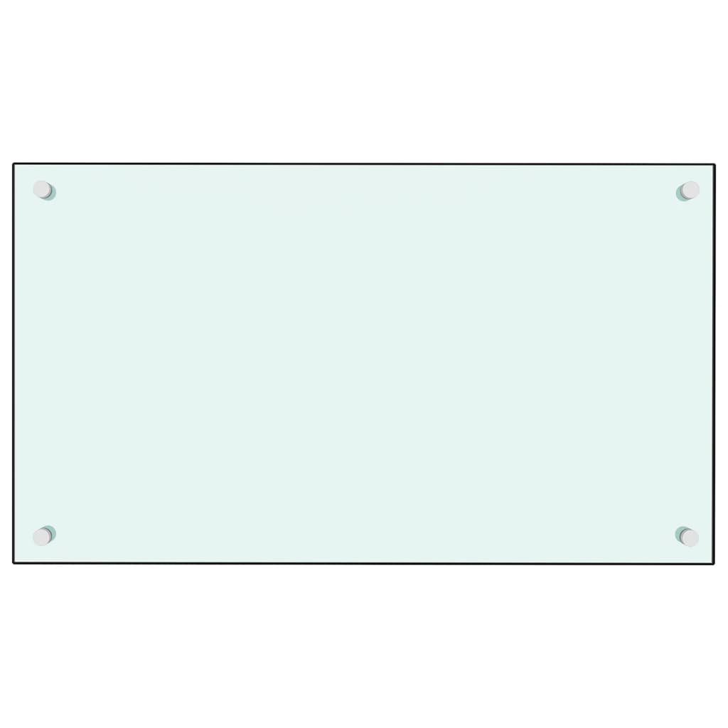 vidaXL Dosseret de cuisine Blanc 70x40 cm Verre trempé