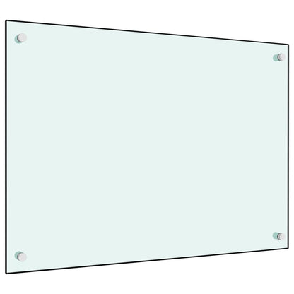 vidaXL Dosseret de cuisine Blanc 70x50 cm Verre trempé