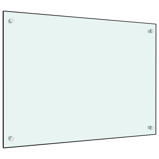 vidaXL Dosseret de cuisine Blanc 70x50 cm Verre trempé