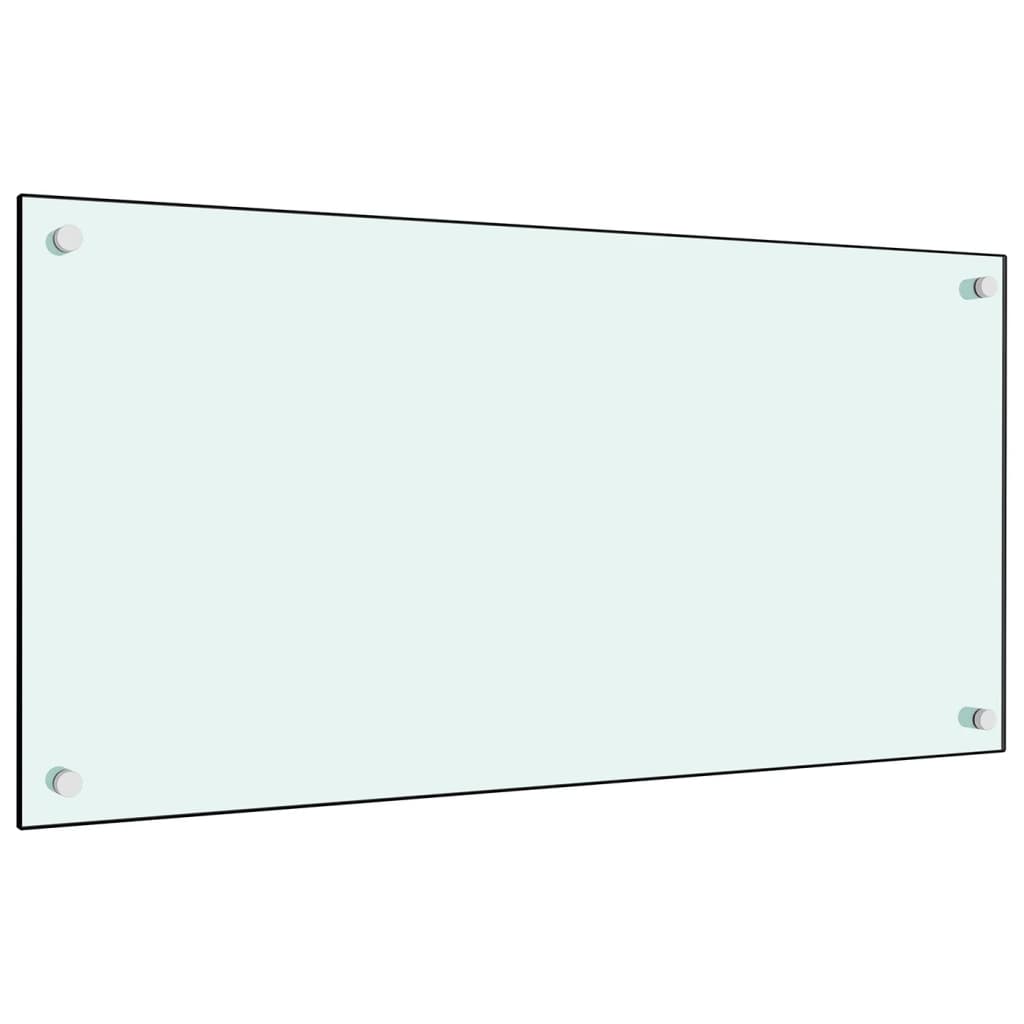 vidaXL Dosseret de cuisine Blanc 80x40 cm Verre trempé
