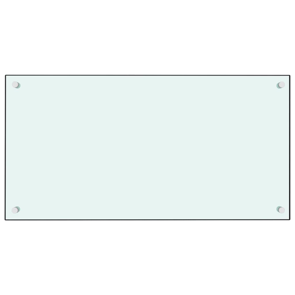 vidaXL Dosseret de cuisine Blanc 80x40 cm Verre trempé
