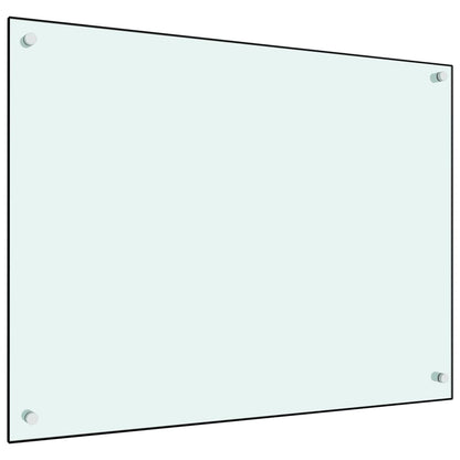 vidaXL Dosseret de cuisine Blanc 80x60 cm Verre trempé