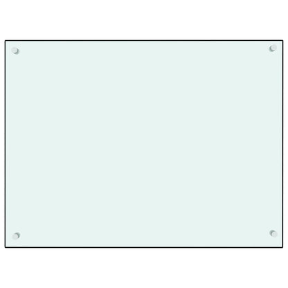 vidaXL Dosseret de cuisine Blanc 80x60 cm Verre trempé