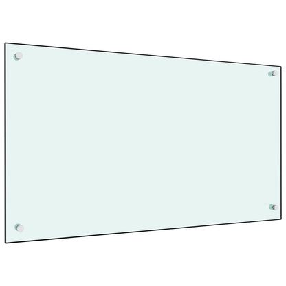 vidaXL Dosseret de cuisine Blanc 90x50 cm Verre trempé