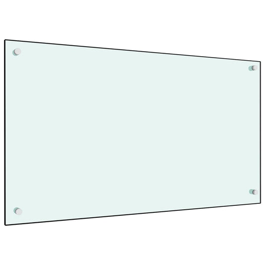 vidaXL Dosseret de cuisine Blanc 90x50 cm Verre trempé