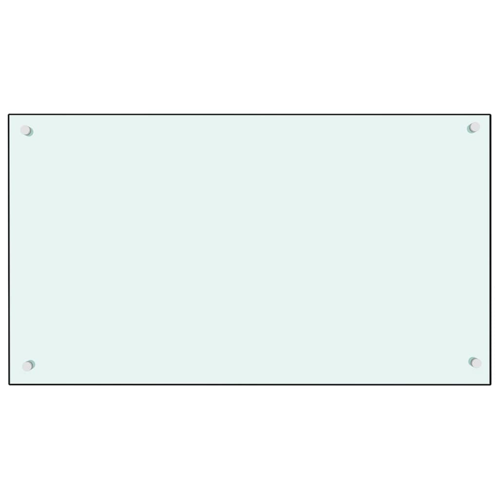 vidaXL Dosseret de cuisine Blanc 90x50 cm Verre trempé