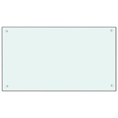 vidaXL Dosseret de cuisine Blanc 90x50 cm Verre trempé
