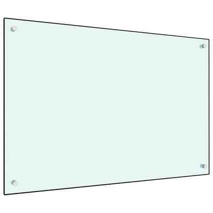 vidaXL Dosseret de cuisine Blanc 90x60 cm Verre trempé