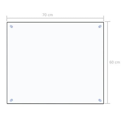 vidaXL Dosseret de cuisine Transparent 70x60 cm Verre trempé