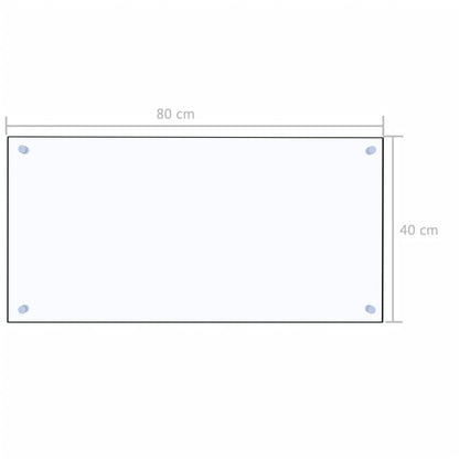 vidaXL Dosseret de cuisine Transparent 80x40 cm Verre trempé