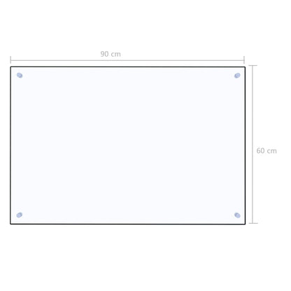 vidaXL Dosseret de cuisine Transparent 90x60 cm Verre trempé