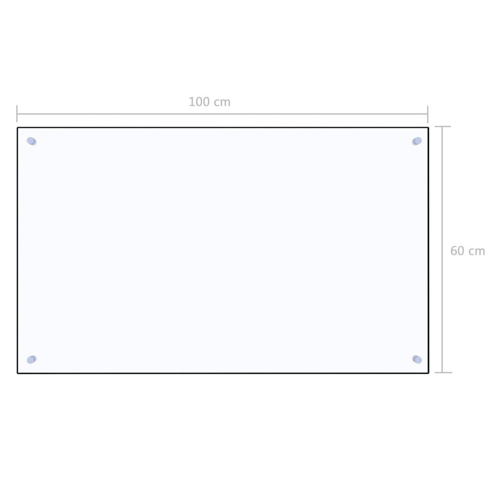 vidaXL Dosseret de cuisine Transparent 100x60 cm Verre trempé