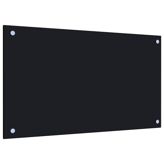 vidaXL Dosseret de cuisine Noir 70x40 cm Verre trempé