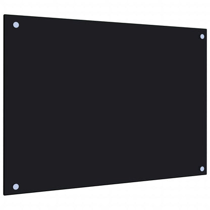 vidaXL Dosseret de cuisine Noir 70x50 cm Verre trempé