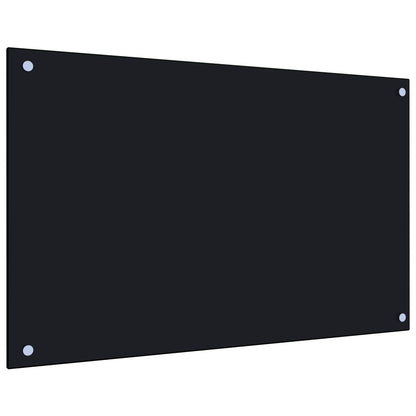 vidaXL Dosseret de cuisine Noir 80x50 cm Verre trempé
