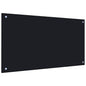 vidaXL Dosseret de cuisine Noir 90x50 cm Verre trempé