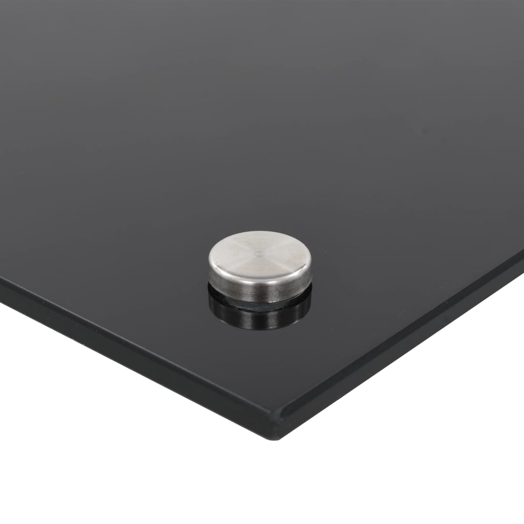 vidaXL Dosseret de cuisine Noir 90x50 cm Verre trempé