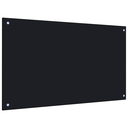 vidaXL Dosseret de cuisine Noir 100x60 cm Verre trempé