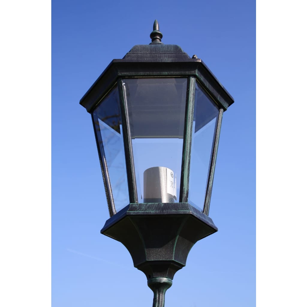vidaXL Lampadaire de jardin 3 bras 230 cm Vert foncé/Noir Aluminium