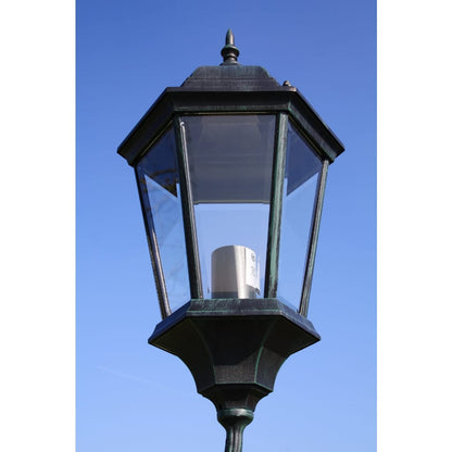 vidaXL Lampadaire de jardin 3 bras 230 cm Vert foncé/Noir Aluminium