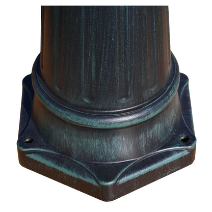 vidaXL Lampadaire de jardin 2 bras 230 cm Vert foncé/Noir Aluminium
