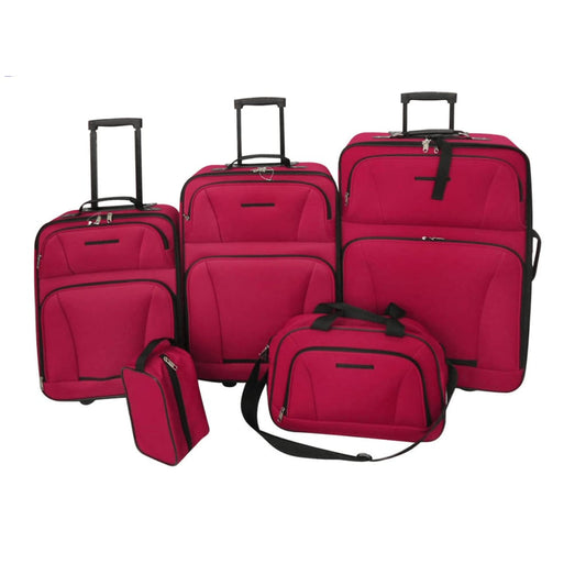 vidaXL Set de valises rouges 5 pièces