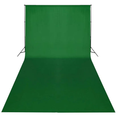 vidaXL Toile de fond Coton Vert 600 x 300 cm Incrustation