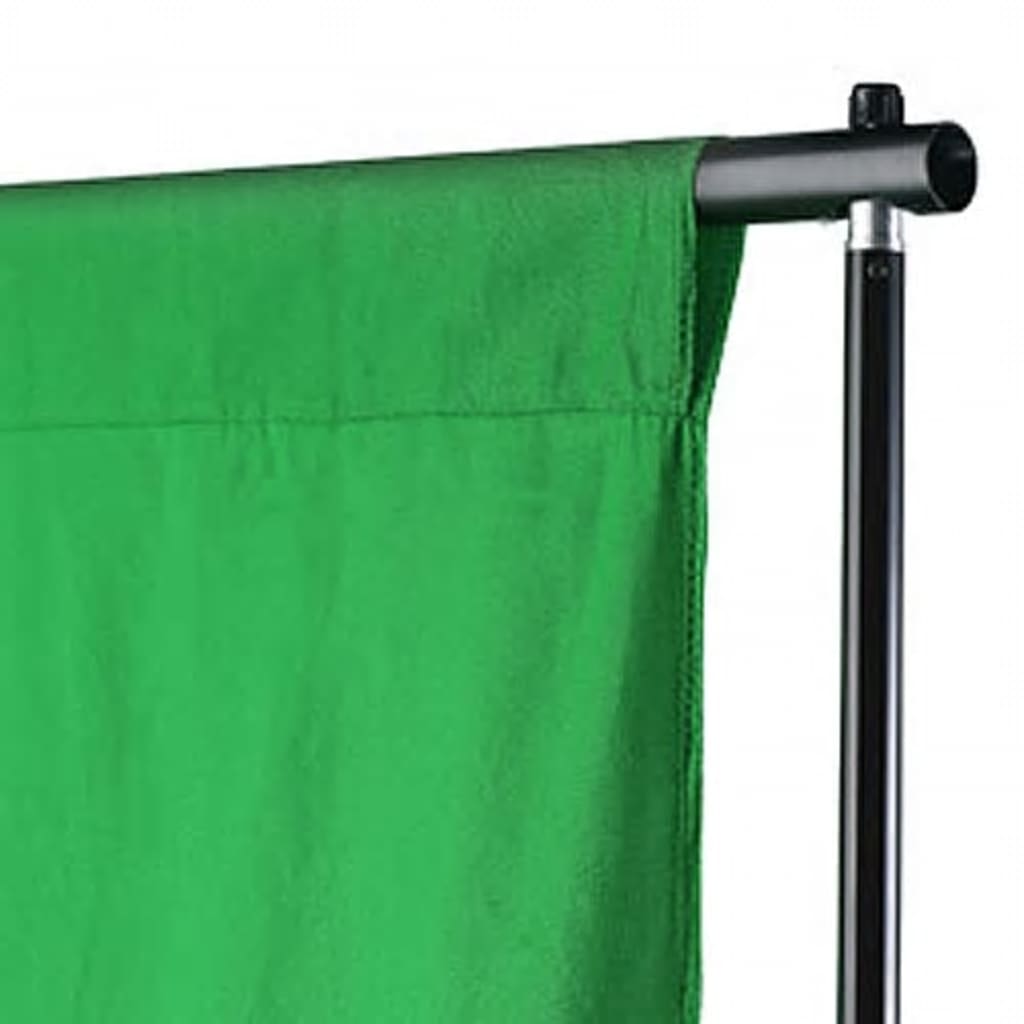 vidaXL Toile de fond Coton Vert 600 x 300 cm Incrustation