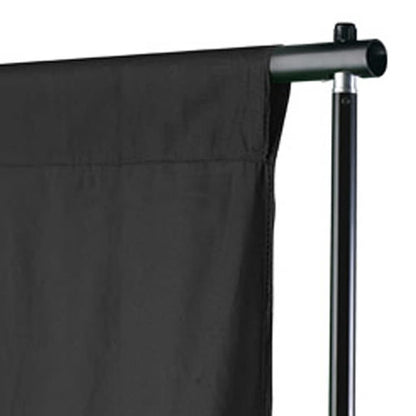 vidaXL Toile de fond Coton Noir 600 x 300 cm