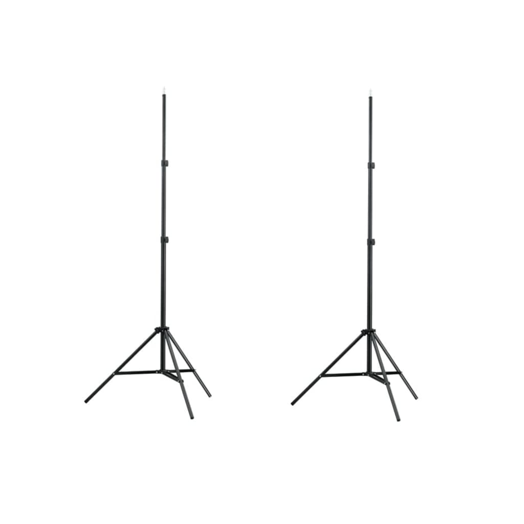 vidaXL Supports de lumière 2 pcs Hauteur 78-210 cm