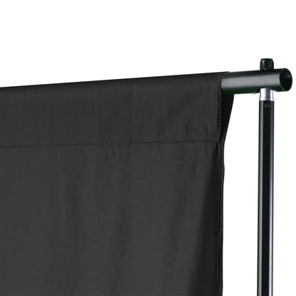 vidaXL Système de support de toile de fond de photo 600 x 300 cm Noir