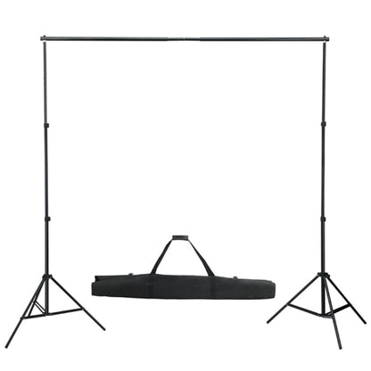 vidaXL Système de support de toile de fond de photo 600 x 300 cm Noir