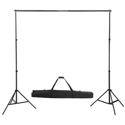 vidaXL Système de support de toile de fond 300 x 300 cm Noir