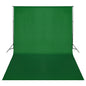 vidaXL Système de support de toile de fond 500 x 300 cm Vert