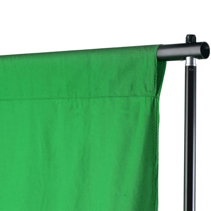 vidaXL Système de support de toile de fond 500 x 300 cm Vert