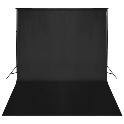 vidaXL Système de support de toile de fond 500 x 300 cm Noir