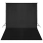 vidaXL Système de support de toile de fond 500 x 300 cm Noir